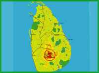 Upper Kotmale dam map