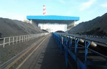 Coal storage at Norochcholai coal power plant.