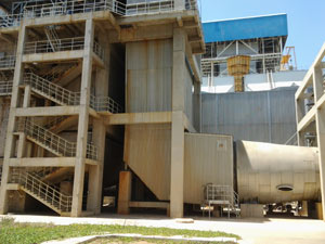 Flue-gas desulfurization (FGD) unit at the Norochcholai Coal Power Plant in Sri Lanka. 