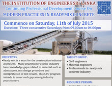 CPD COURSE : Modern Practices in Readymix Concrete