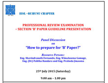 PANEL DISCUSSION: "How to prepare for ‘B’ Paper"