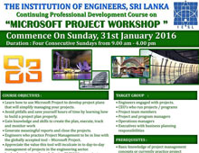 CPD COURSE : Microsoft Project Workshop