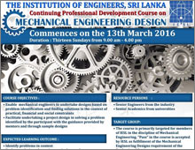 CPD COURSE : Mechanical Engineering Design 