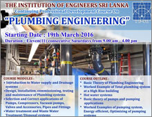 CPD COURSE : Plumbing Engineering 