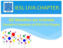 Annual General Meeting 2015 / 2016 - IESL Uva Chapter