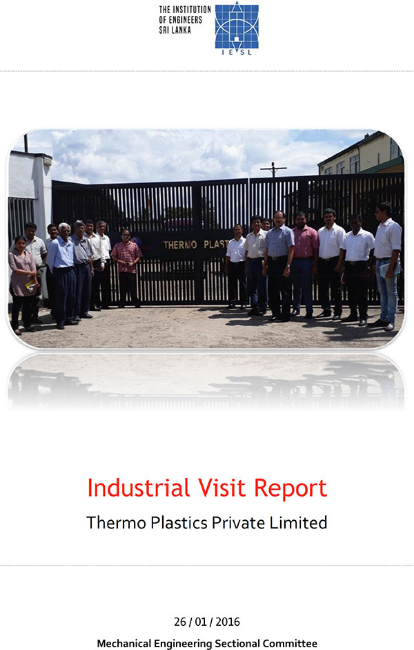 Industrial Visit Report - Thermo Plastics Private Limited