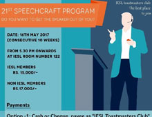 21st - IESL Speechcraft Program 